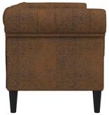 VidaXL Chesterfieldbank Bruin 182.5 x 74.5 x 74.5 cm Faux suede leer
