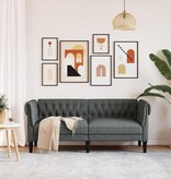 VidaXL Chesterfieldbank Anders Donkergrijs 182.5 x 74.5 x 74.5 cm Stof