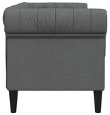 VidaXL Chesterfieldbank Anders Donkergrijs 182.5 x 74.5 x 74.5 cm Stof
