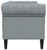 VidaXL Chesterfieldbank Anders Lichtgrijs 182.5 x 74.5 x 74.5 cm Stof