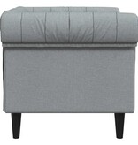 VidaXL Chesterfield Bank Stoel Lichtgrijs 78.5 x 74.5 x 74.5 cm Stof