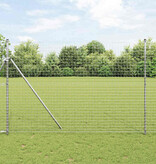 VidaXL Hekpalen 12 pcs Zilver 210 cm Poedergecoat staal