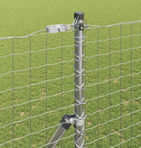 VidaXL Hekpalen 2 pcs Zilver 210 cm Poedergecoat staal