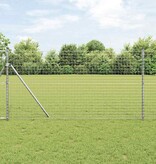 VidaXL Hekpalen 12 pcs Zilver 160 cm Poedergecoat staal