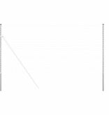 VidaXL Hekpalen 2 pcs Zilver 140 cm Poedergecoat staal