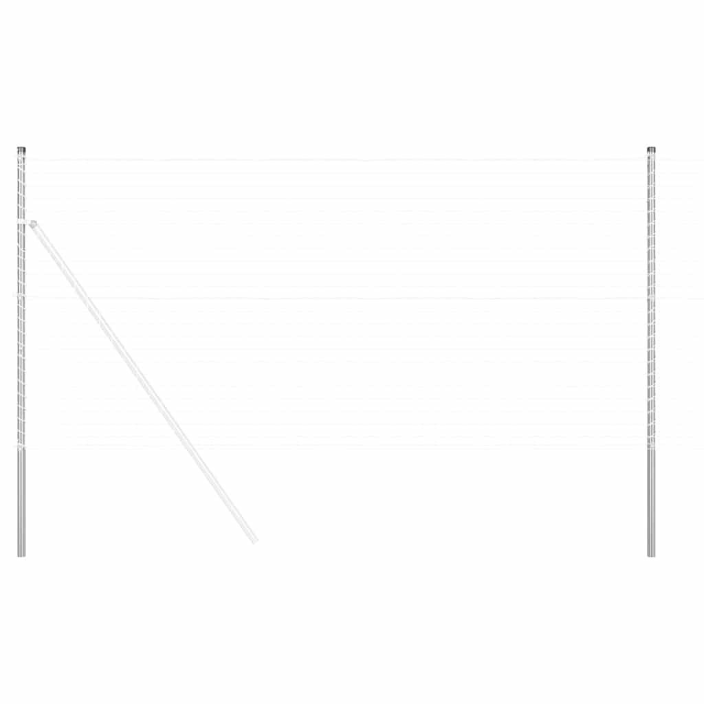 VidaXL Hekpalen 2 pcs Zilver 140 cm Poedergecoat staal