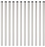 VidaXL Hekpalen 12 pcs Zilver 100 cm Poedergecoat staal