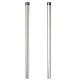 VidaXL Hekpalen 2 pcs Zilver 70 cm Poedergecoat staal
