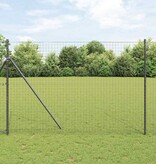 VidaXL Hekpalen 2 pcs Grijs 210 cm Poedergecoat staal