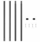 VidaXL Hekpalen 2 pcs Grijs 210 cm Poedergecoat staal