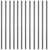 VidaXL Hekpalen 12 pcs Grijs 200 cm Poedergecoat staal