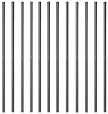 VidaXL Hekpalen 12 pcs Grijs 180 cm Poedergecoat staal