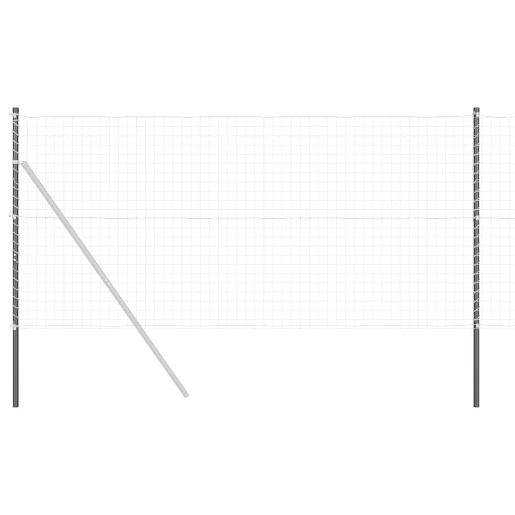 VidaXL Hekpalen 2 pcs Grijs 180 cm Poedergecoat staal