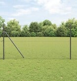 VidaXL Hekpalen 12 pcs Grijs 140 cm Poedergecoat staal