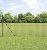 VidaXL Hekpalen 2 pcs Grijs 140 cm Poedergecoat staal