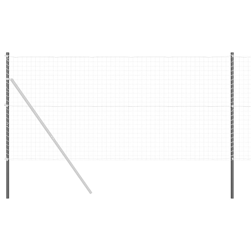 VidaXL Hekpalen 12 pcs Grijs 130 cm Poedergecoat staal