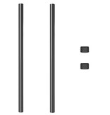 VidaXL Hekpalen 2 pcs Grijs 120 cm Poedergecoat staal