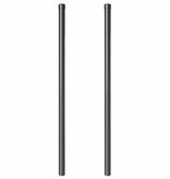 VidaXL Hekpalen 2 pcs Grijs 110 cm Poedergecoat staal
