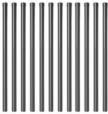 VidaXL Hekpalen 12 pcs Grijs 100 cm Poedergecoat staal