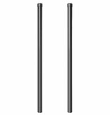 VidaXL Hekpalen 2 pcs Grijs 100 cm Poedergecoat staal