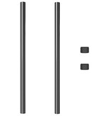 VidaXL Hekpalen 2 pcs Grijs 100 cm Poedergecoat staal