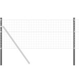 VidaXL Hekpalen 12 pcs Grijs 70 cm Poedergecoat staal