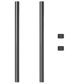 VidaXL Hekpalen 2 pcs Grijs 60 cm Poedergecoat staal