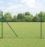 VidaXL Hekpalen 12 pcs Groen 210 cm Poedergecoat staal