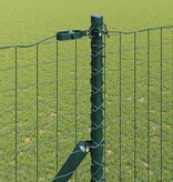 VidaXL Hekpalen 2 pcs Groen 210 cm Poedergecoat staal