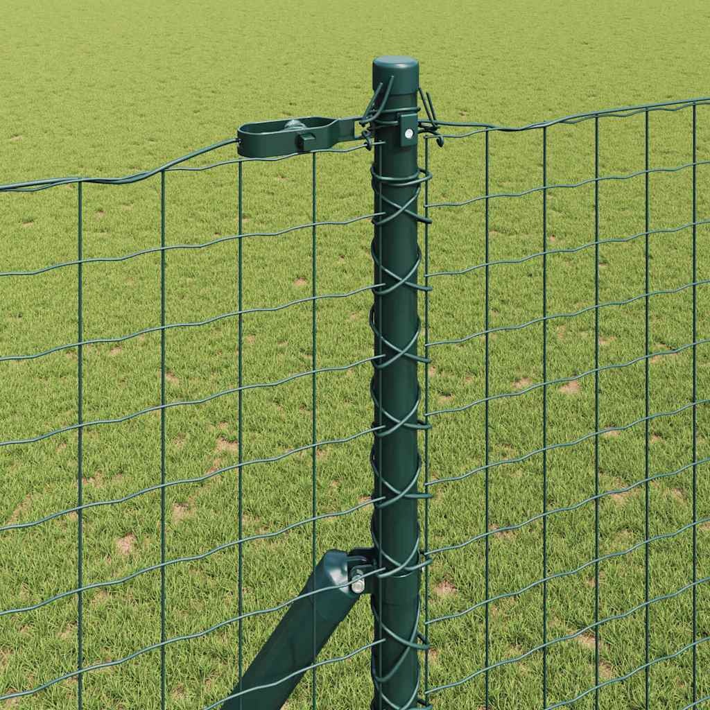 VidaXL Hekpalen 12 pcs Groen 200 cm Poedergecoat staal