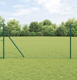 VidaXL Hekpalen 12 pcs Groen 180 cm Poedergecoat staal