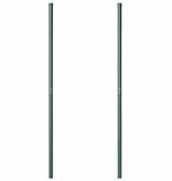 VidaXL Hekpalen 2 pcs Groen 180 cm Poedergecoat staal