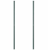 VidaXL Hekpalen 2 pcs Groen 160 cm Poedergecoat staal