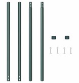 VidaXL Hekpalen 2 pcs Groen 160 cm Poedergecoat staal