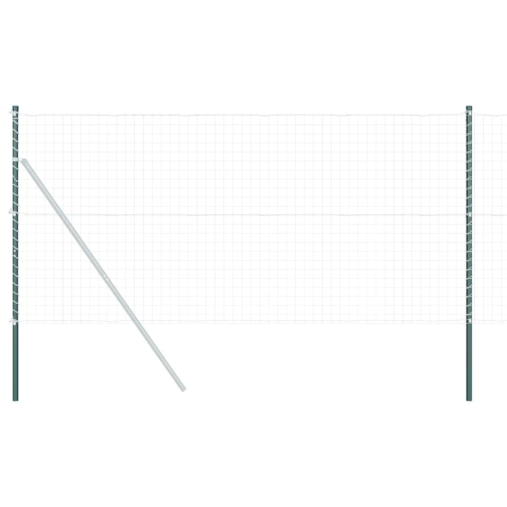 VidaXL Hekpalen 12 pcs Groen 130 cm Poedergecoat staal