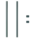 VidaXL Hekpalen 2 pcs Groen 120 cm Poedergecoat staal