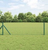 VidaXL Hekpalen 12 pcs Groen 90 cm Poedergecoat staal