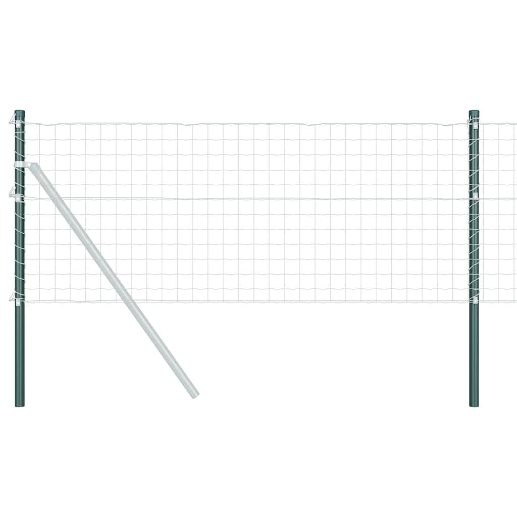 VidaXL Hekpalen 2 pcs Groen 90 cm Poedergecoat staal