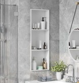 VidaXL Douche Niche Wit 90 x 30 x 9.5 cm Roestvrij staal