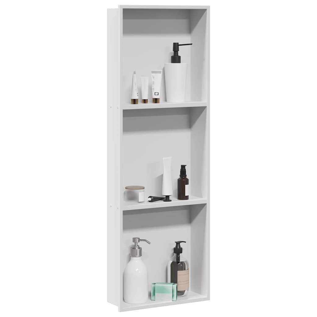VidaXL Douche Niche Wit 90 x 30 x 9.5 cm Roestvrij staal