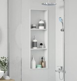 VidaXL Douche Niche Wit 90 x 30 x 9.5 cm Roestvrij staal