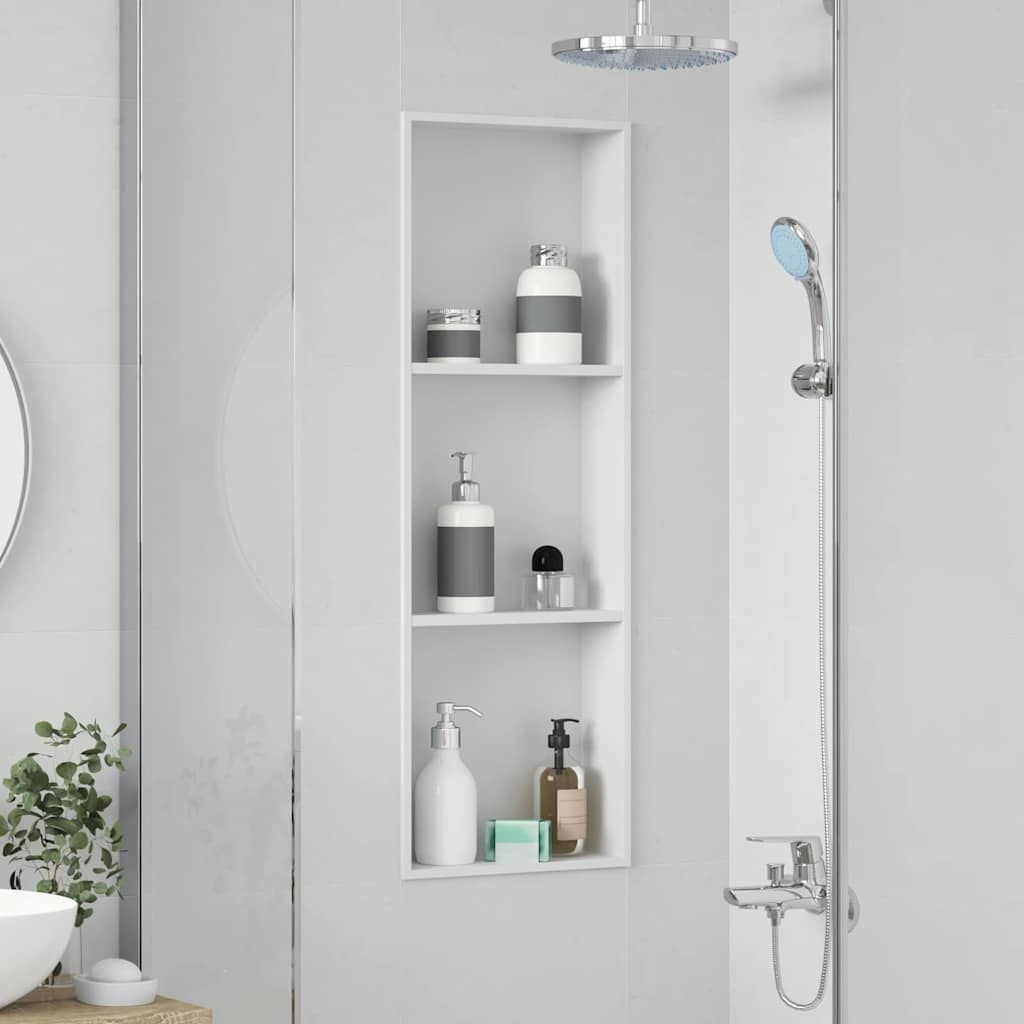 VidaXL Douche Niche Wit 90 x 30 x 9.5 cm Roestvrij staal