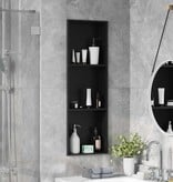 VidaXL Douche Niche Zwart 90 x 30 x 9.5 cm Roestvrij staal