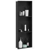 VidaXL Douche Niche Zwart 90 x 30 x 9.5 cm Roestvrij staal