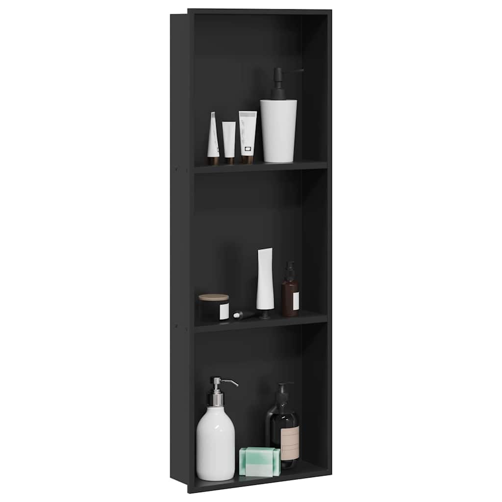 VidaXL Douche Niche Zwart 90 x 30 x 9.5 cm Roestvrij staal