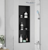 VidaXL Douche Niche Zwart 90 x 30 x 9.5 cm Roestvrij staal