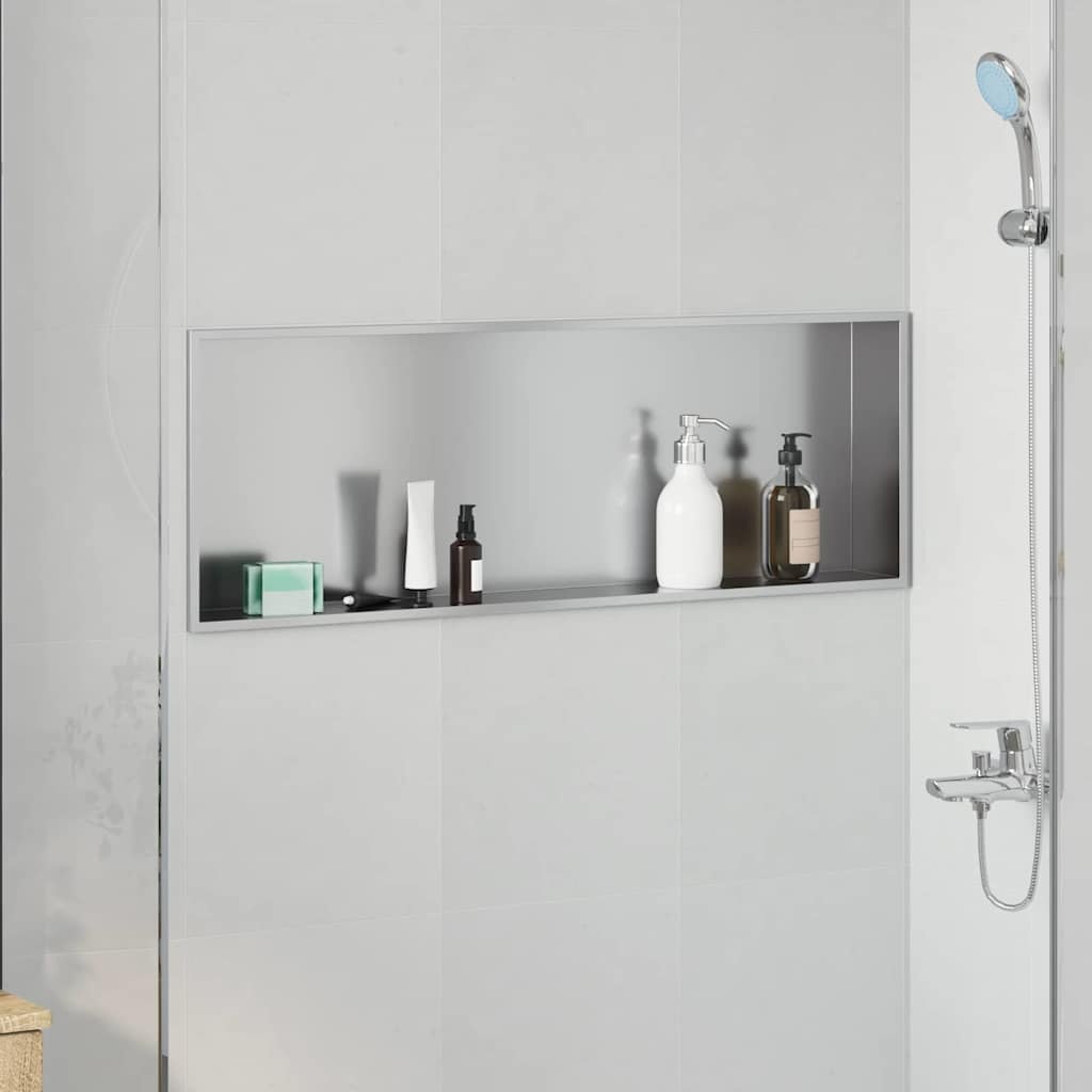 VidaXL Douche Niche Zilver 90 x 30 x 9.5 cm Roestvrij staal