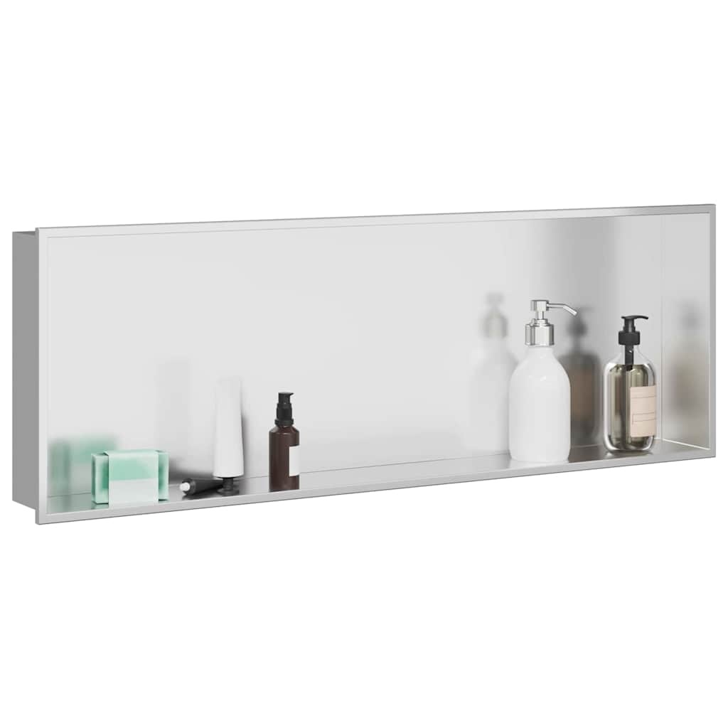 VidaXL Douche Niche Zilver 90 x 30 x 9.5 cm Roestvrij staal