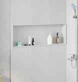 VidaXL Douche Niche Wit 90 x 30 x 9.5 cm Roestvrij staal