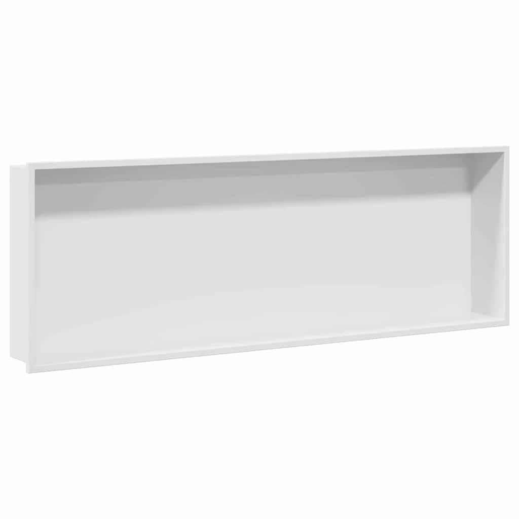 VidaXL Douche Niche Wit 90 x 30 x 9.5 cm Roestvrij staal
